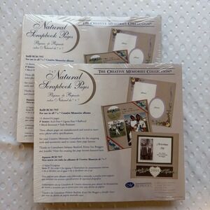 Creative Memories Lot Of 2-  7x7 Natural  Refill Pages  Old Style Scrapbook NEW